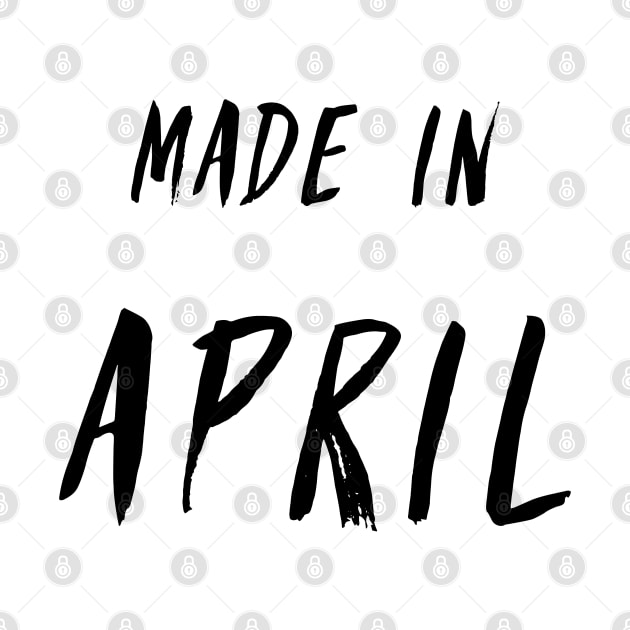 Made in April simple text design by Wolshebnaja