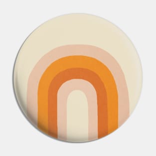 Orange retro rainbow Pin