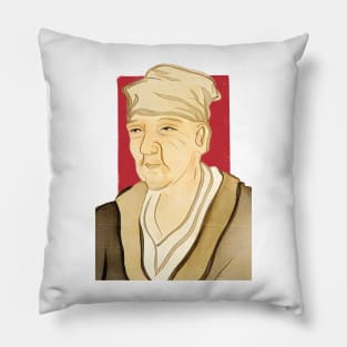 Japanese Poet Matsuo Bashō illustration Pillow