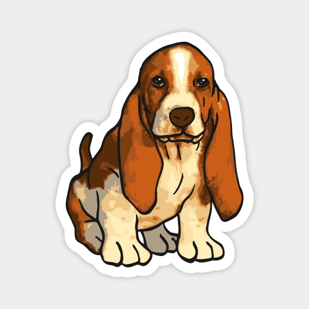 Basset Hound Dog Magnet by PetinHeart