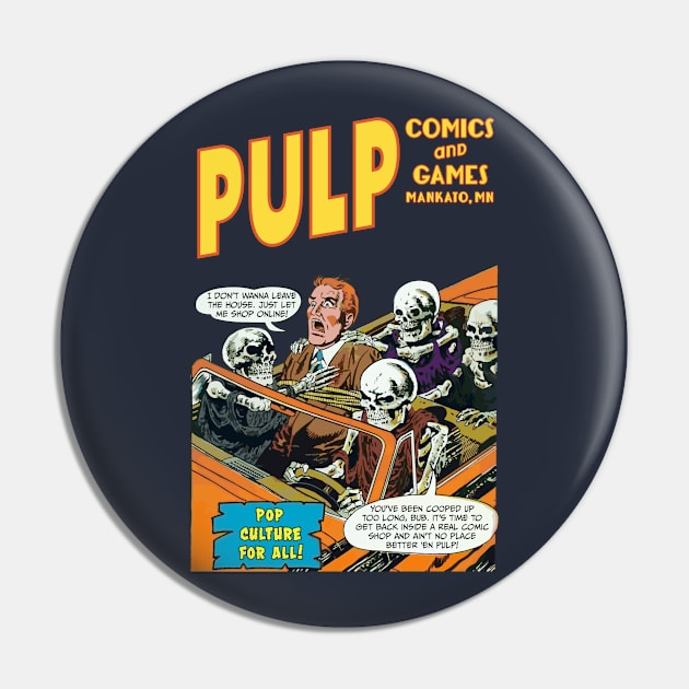 Pulp Driving Skeletons Pin by PULP Comics and Games