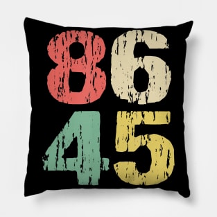 Distressed Retro Vintage 8645 Anti Trump Mens and Womens Pillow