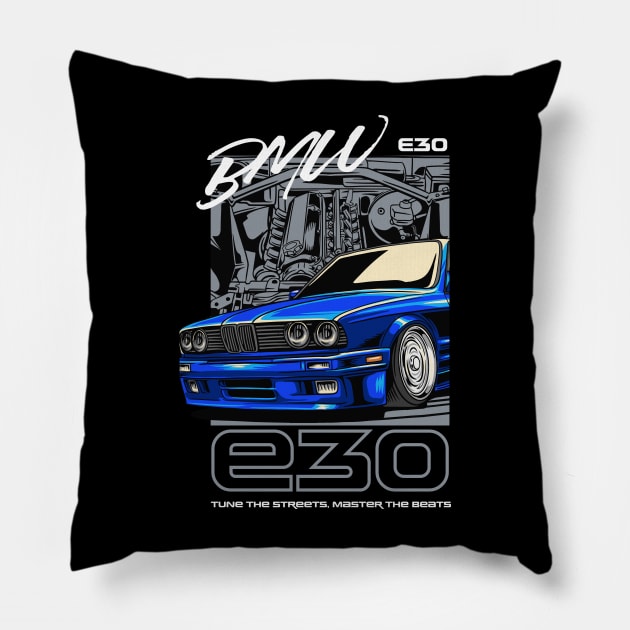 E30 Classic Pillow by Harrisaputra