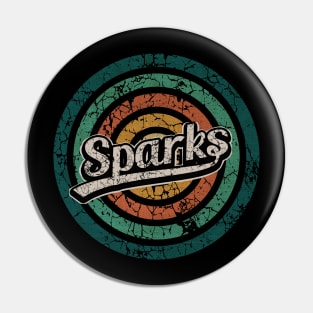 Sparks // Retro Circle Crack Vintage Pin