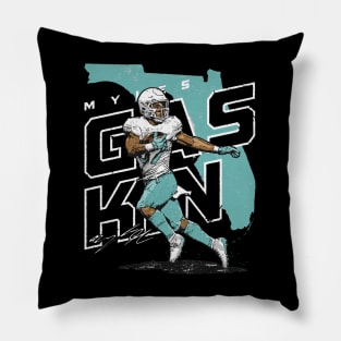 Myles Gaskin Miami Player Map Pillow