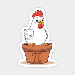 funny Chicken Pot Pi Math Day Magnet