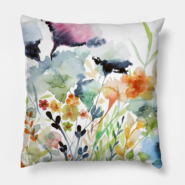 Flower Garden Pillow by Shirtacle
