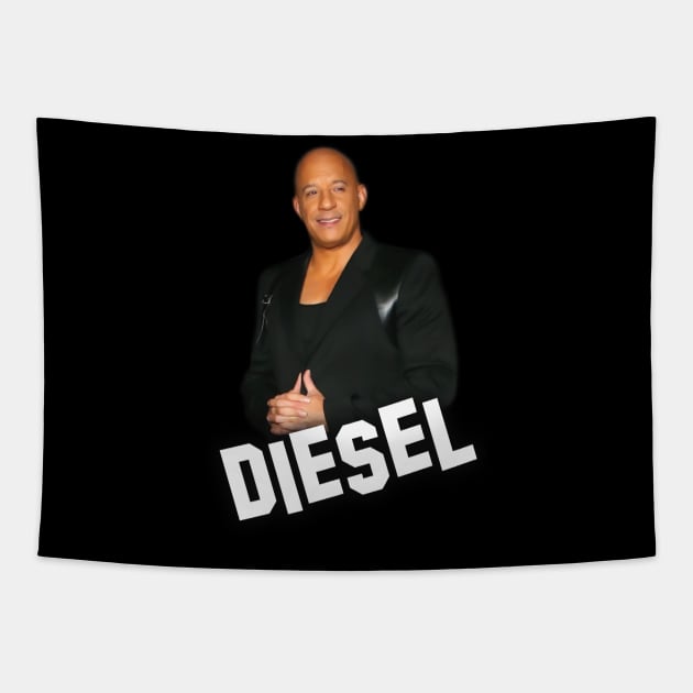 Vin Diesel - Inscription Diesel - Digital art #10 Tapestry by Semenov