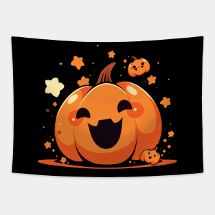 Kawaii Pumpkin Anime Cottagecore Men Kids Women Halloween Tapestry