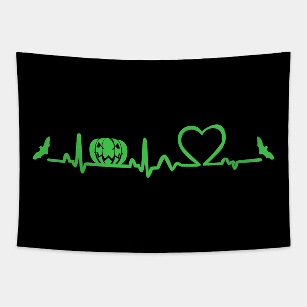 Halloween  Tractor Heartbeat Nurse T-shirt Tapestry by JDaneStore