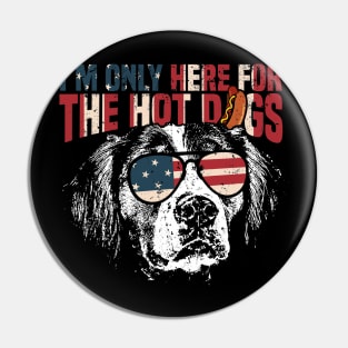 Brittany Spaniel Funny 4th of July Pin