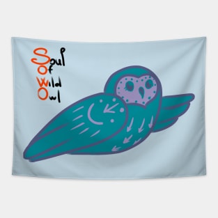 Soul Of Wild Owl Tapestry