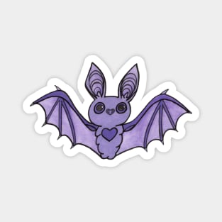 Cute Purple Bat Magnet