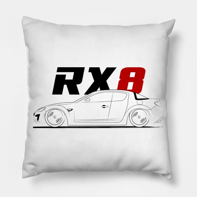 JDM RX 8 Pillow by GoldenTuners
