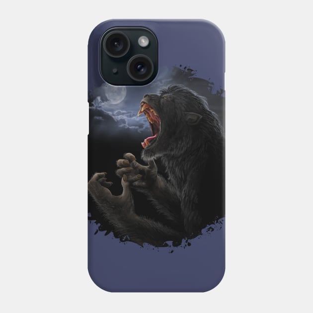 Howling Mad Werewolf Phone Case by Viergacht