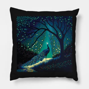 Peacock Alien Abduction Pillow