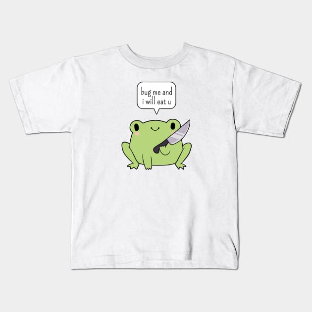 Cute Frog with A Knife Kids T-Shirt