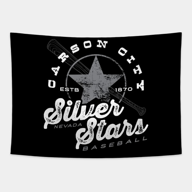 Carson City Silver Stars Tapestry by MindsparkCreative