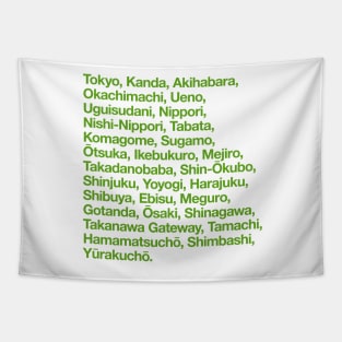 Yamanote Line Train Stations Tapestry