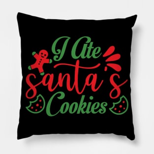 I Ate Santa's Cookies Funny Ugly Xmas Ugly Christmas Pillow