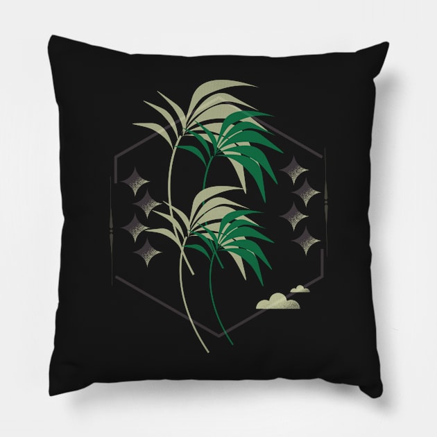 Vintage Palm Trees Pillow by WeStarDust