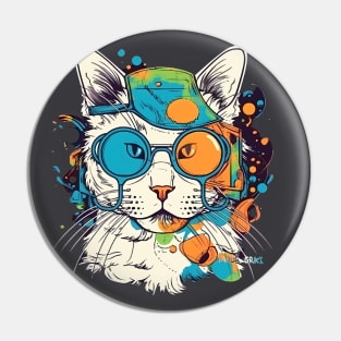 Retrofuturistic Lab Cat is Excited to See You Again  ( ⓛ ω ⓛ *) Pin