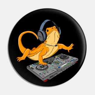 Bearded Dragon DJ Disc Jockey Pin