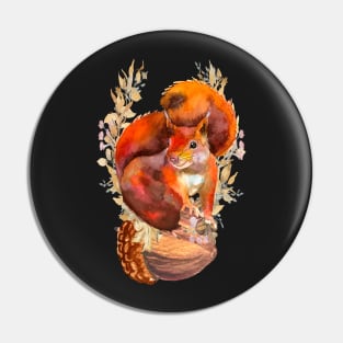 Fall season Squirrel Pin