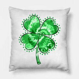 Tie Dye Shamrock Pillow