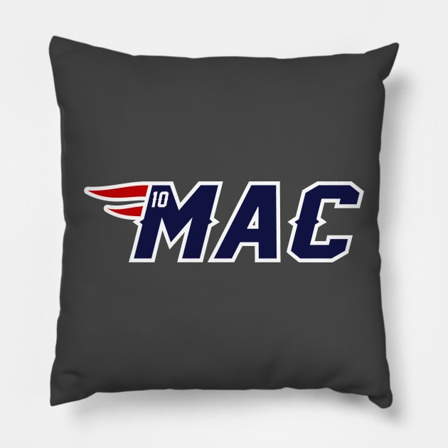 Mac 10, New England Football Pillow by FanSwagUnltd