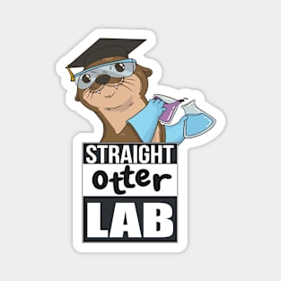 Cute Otter Graduation Lab Tech Magnet