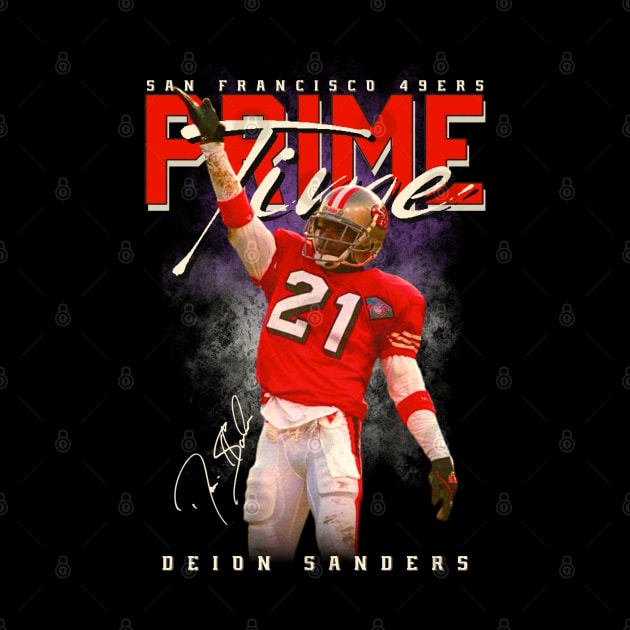 Deion Sanders - San Francisco 49ers Original Aesthetic Tribute 〶 by Terahertz'Cloth