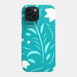 Floral pattern with flowers and leaves hohloma style Phone Case