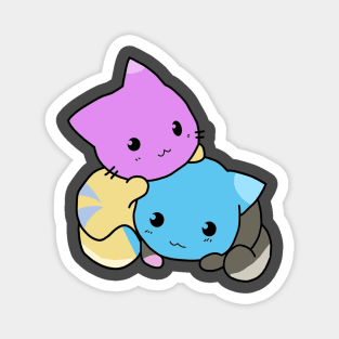 cute cats hug Magnet