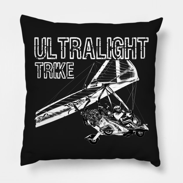 Microlight Ultralight Trike Aircraft - Original Design Pillow by norules