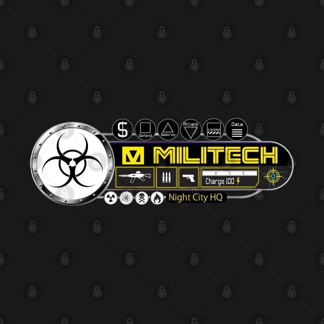 Cyberpunk - Militech International Armaments by Cyber Club Tees