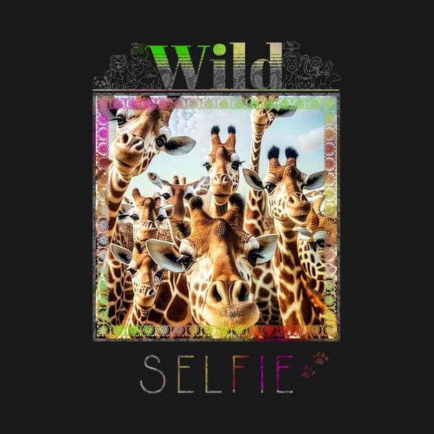 Giraffe Wild Wild Nature Funny Happy Humor Photo Selfie by Cubebox