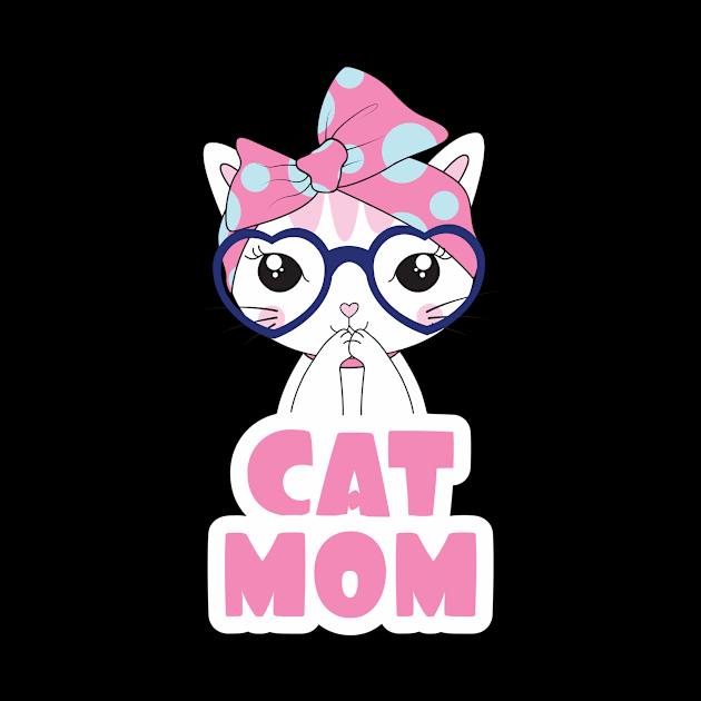 Cute Cat Mom by GVTShirt