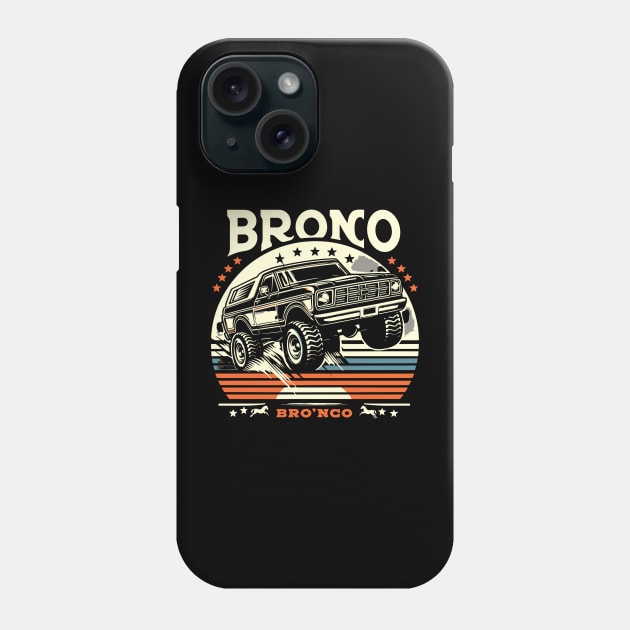 Retro Bronco Phone Case by Rizstor