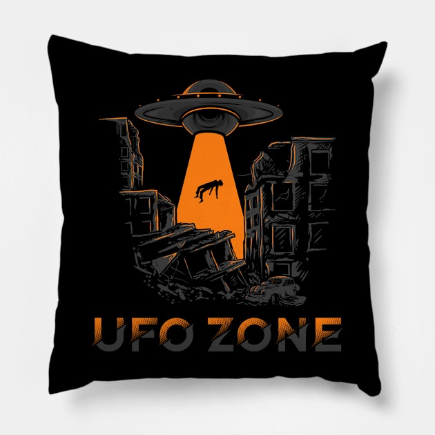 alens ufo zone Pillow by mytee