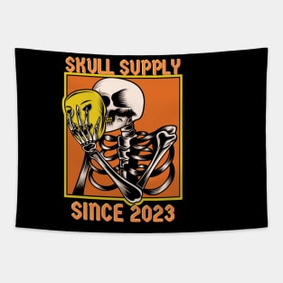 Skull supply, skills, skull funny 2023 Tapestry