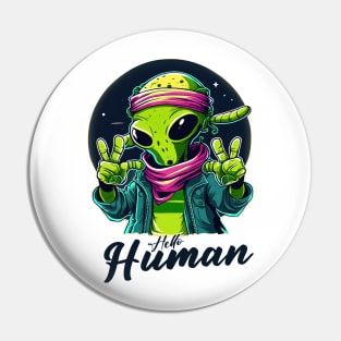 Hello Human Pin