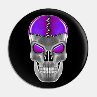 Purple skull with transparent background Pin