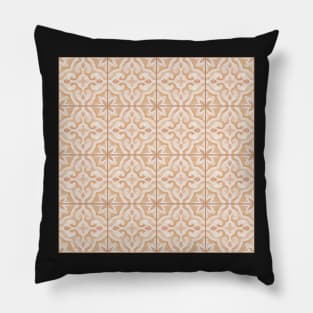 Moroccan tiles orange Pillow