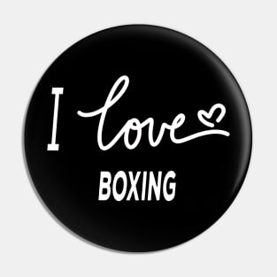 I Love Boxing Pin