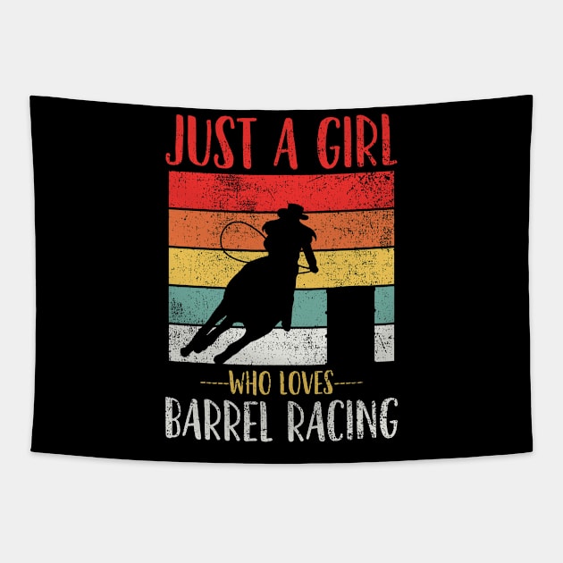 Barrel Racing Cowgirl Vintage Tapestry by CreativeGiftShop