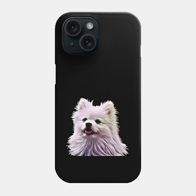 white small dog Phone Case by Glaynder