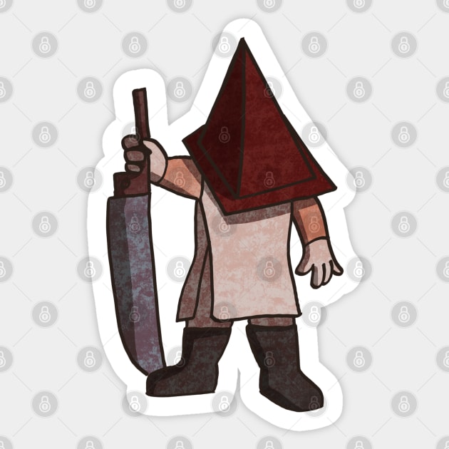 Pyramid Head (Red Pyramid Thing) Sticker for Sale by Design-By-Dan