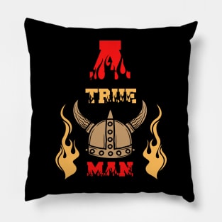 A True Man Viking Design Pillow