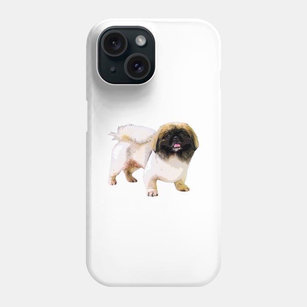 Pekingese Dog Adorable Pekinese Puppy Face Phone Case by ElegantCat